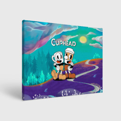 Холст прямоугольный Cuphead  чашечки