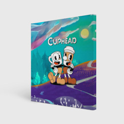 Холст квадратный Cuphead  чашечки