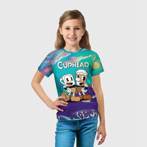 Детская футболка 3D Cuphead  чашечки, цвет 3D печать - фото 5