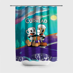 Штора 3D для ванной Cuphead  чашечки