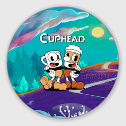 Круглый коврик для мышки Cuphead  чашечки