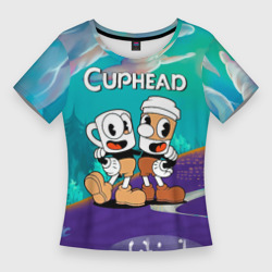 Женская футболка 3D Slim Cuphead  чашечки