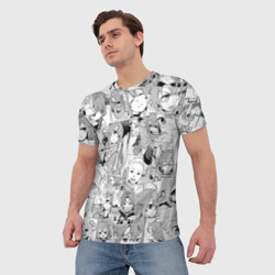Мужская футболка 3D Реинкарнация безработного паттерн - фото 2