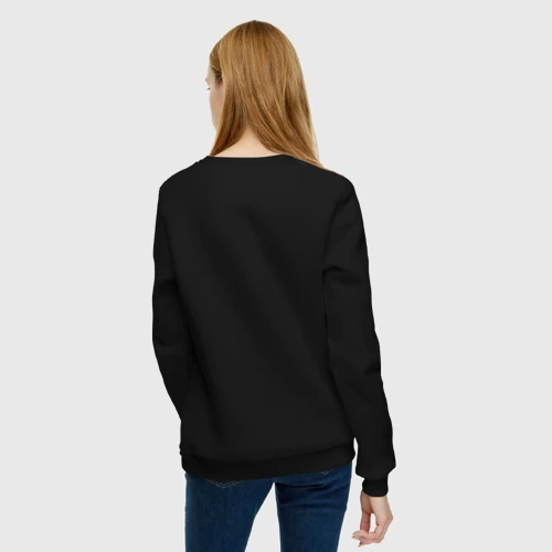 Женский свитшот хлопок Not friendly, do not touch, текст с мемным котом - фото 4