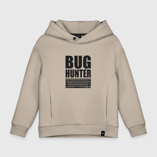 Детское худи Oversize хлопок Bug Хантер, цвет миндальный