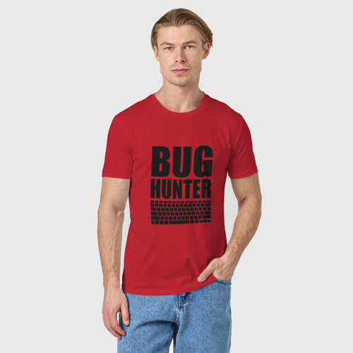 Мужская футболка хлопок Bug Хантер, цвет красный - фото 3