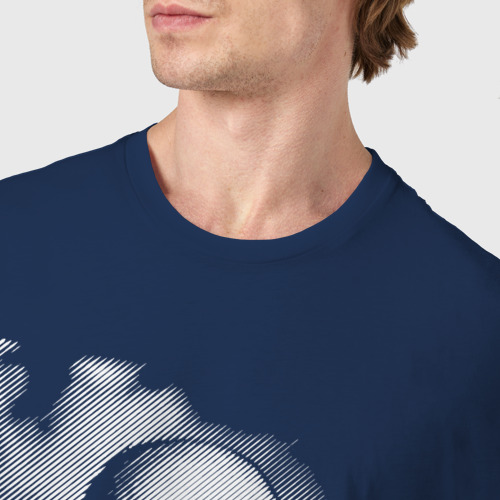 Мужская футболка хлопок Владимир Ленин, цвет темно-синий - фото 6
