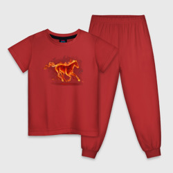Детская пижама хлопок Fire horse огненная лошадь