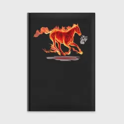 Ежедневник Fire horse - бежит огненная лошадь с пышущими языками пламени