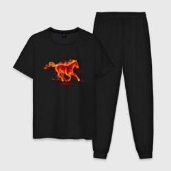 Мужская пижама хлопок Fire horse огненная лошадь