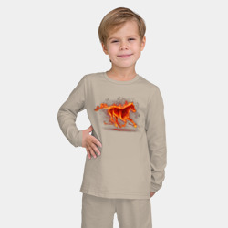 Детская пижама с лонгсливом хлопок Fire horse огненная лошадь - фото 2