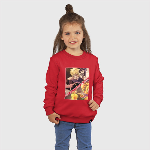 Детский свитшот хлопок Дио Брандо из ДжоДжо, цвет красный - фото 3