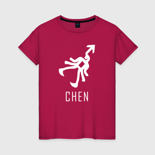 Женская футболка хлопок Exo Chen, цвет маджента
