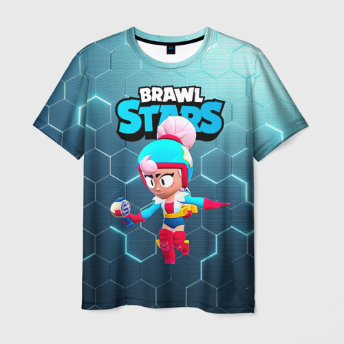 Мужская футболка 3D Джанет BrawlStars Janet, цвет 3D печать