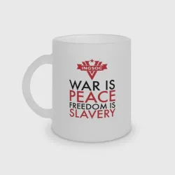 Кружка матовая стеклянная War is peace freedom is slavery