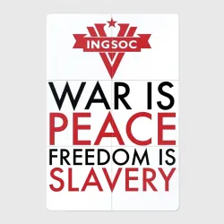 Магнитный плакат 2Х3 War is peace freedom is slavery