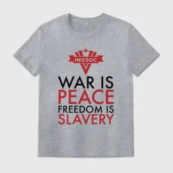 Мужская футболка хлопок War is peace freedom is slavery