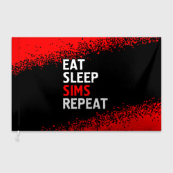 Флаг 3D Eat Sleep Sims Repeat Краска