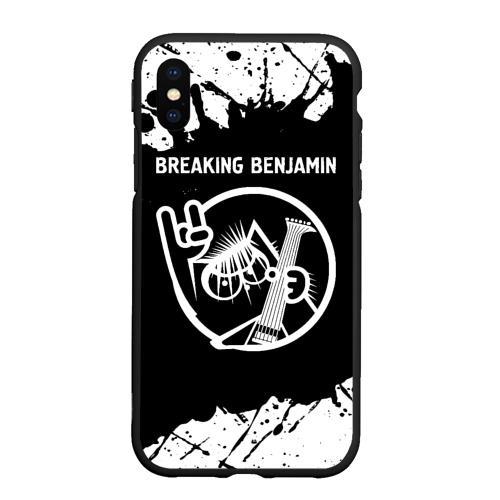 Чехол для iPhone XS Max матовый Breaking Benjamin + кот + Брызги