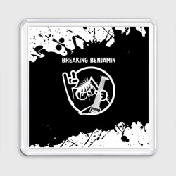 Магнит 55*55 Breaking Benjamin + кот + Брызги