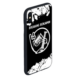 Чехол для iPhone XS Max матовый Breaking Benjamin + кот + Брызги - фото 2