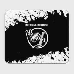 Прямоугольный коврик для мышки Breaking Benjamin + кот + Брызги