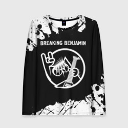 Женский лонгслив 3D Breaking Benjamin + кот + Брызги