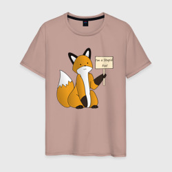 Мужская футболка хлопок I am a stupid fox