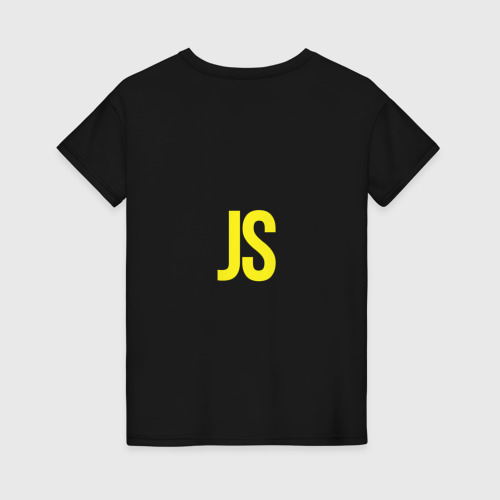 Женская футболка хлопок Язык программирования Javascript, цвет черный - фото 2