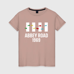 Женская футболка хлопок The Beatles Abbey road