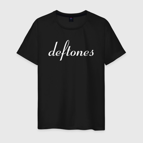 Мужская футболка из хлопка с принтом Deftones rock, вид спереди №1