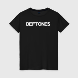 Женская футболка хлопок Deftones hard rock