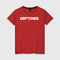 Женская футболка хлопок Deftones hard rock