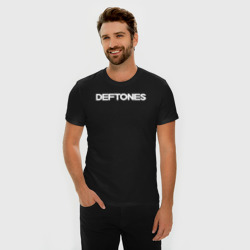 Мужская футболка хлопок Slim Deftones hard rock - фото 2