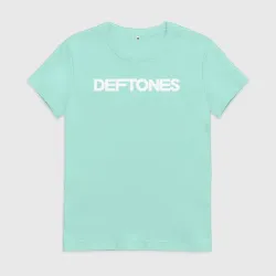 Женская футболка хлопок Deftones hard rock