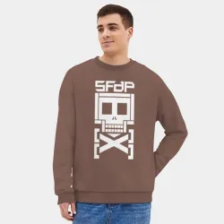 Мужской свитшот oversize без начеса хлопок 5FDP AfterLife logo - фото 2