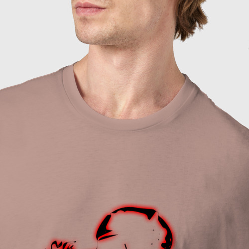 Мужская футболка хлопок Dead by Daylight dbd, цвет пыльно-розовый - фото 6