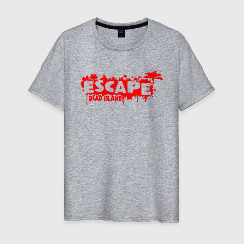 Мужская футболка хлопок dead island ESCAPE, цвет меланж