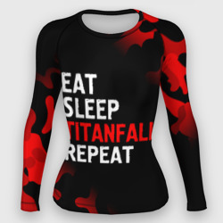 Женский рашгард 3D Eat Sleep Titanfall Repeat + Милитари