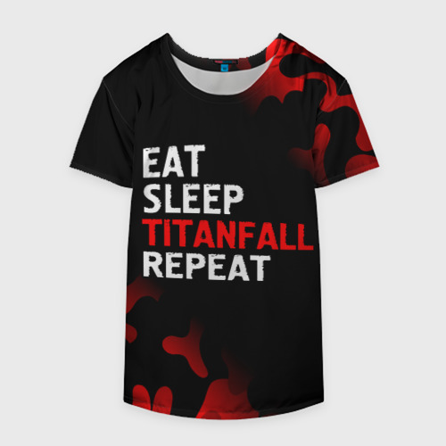 Накидка на куртку 3D Eat Sleep Titanfall Repeat + Милитари, цвет 3D печать - фото 4