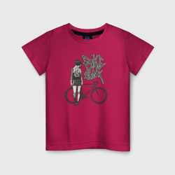 Детская футболка хлопок Bike punk girl