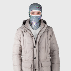 Балаклава 3D Разноцветные акварельные рыбки и белые водоросли - фото 2