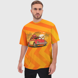 Мужская футболка oversize 3D Enjoy Summer car - фото 2