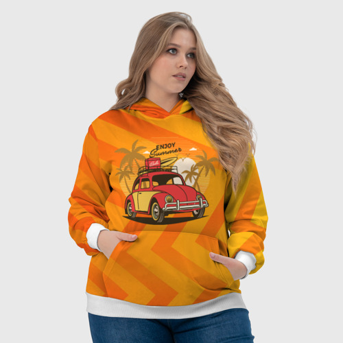 Женская толстовка 3D Enjoy Summer car, цвет 3D печать - фото 6