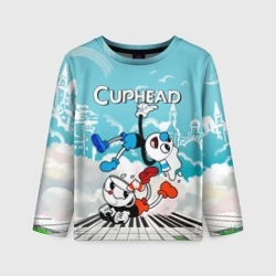 Детский лонгслив 3D Cuphead  2 чашечки
