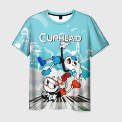 Мужская футболка 3D Cuphead  2 чашечки