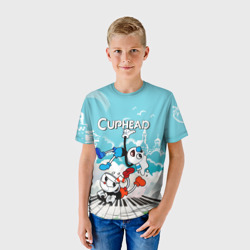 Детская футболка 3D Cuphead  2 чашечки - фото 2