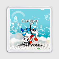 Магнит 55*55 Cuphead  2 чашечки