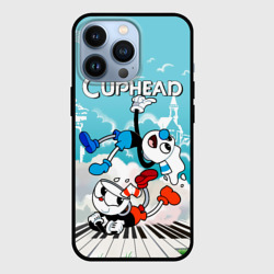 Чехол для iPhone 13 Pro Cuphead  2 чашечки