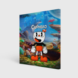 Холст квадратный Cuphead Красная чашечка